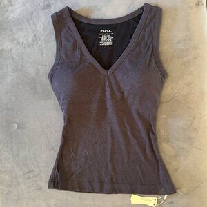 OGL V-neck Cotton New Airy Brami Tank - NWT - XS - Charcoal